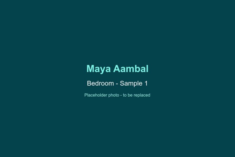 Maya Aambal Bedroom Sample 1