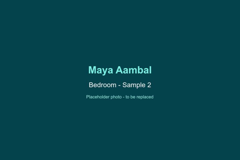 Maya Aambal Bedroom Sample 2