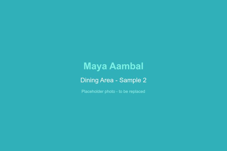 Maya Aambal Dining Area Sample 2